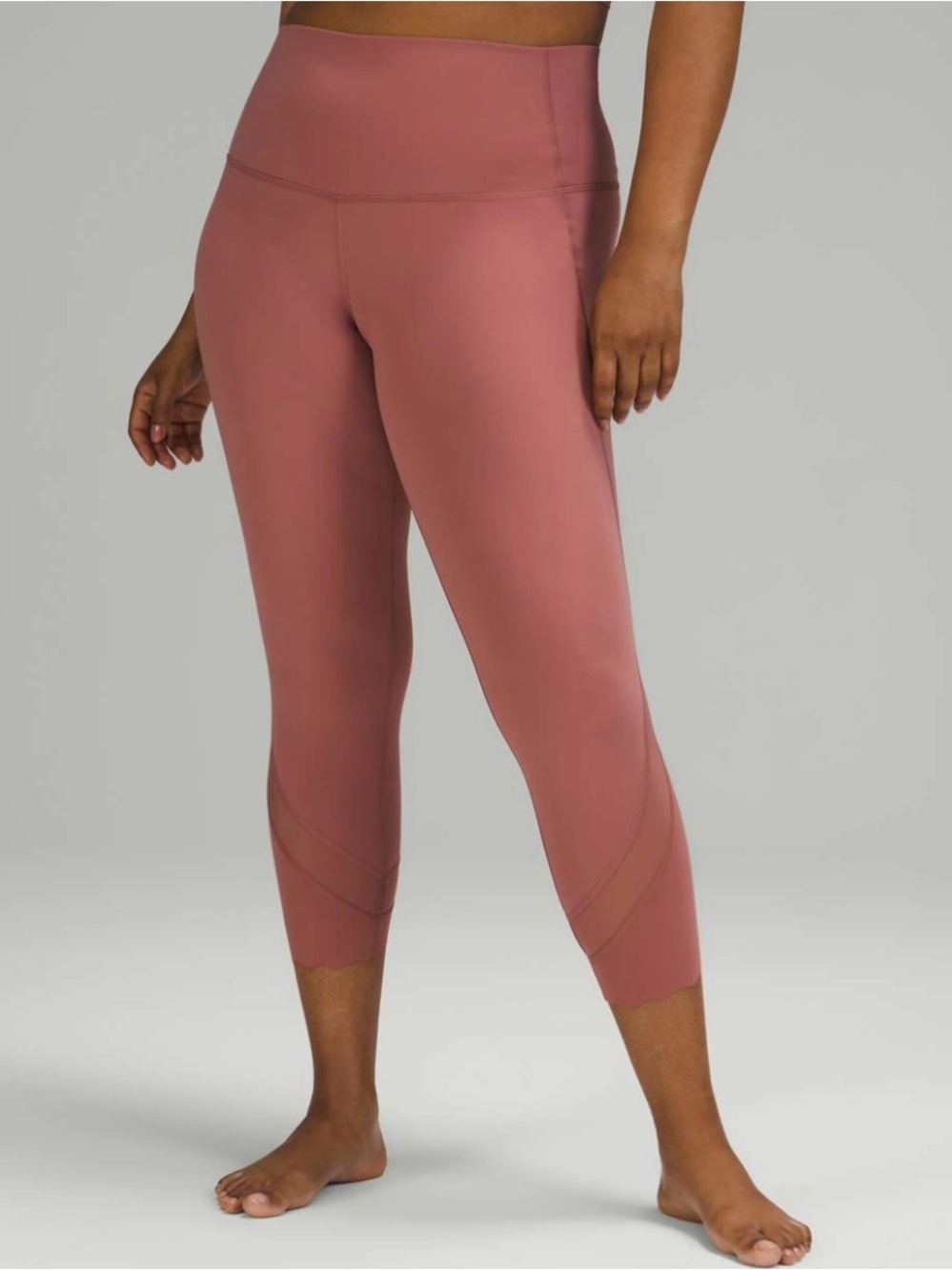 Lululemon Wunder Under High-Rise Crop 23" *Updated Scallop Full-On Luxtreme